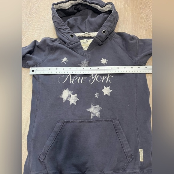 Maison Scotch Grunge Distressed Graphic Y2K Pullover Hoodie - Picture 9 of 9